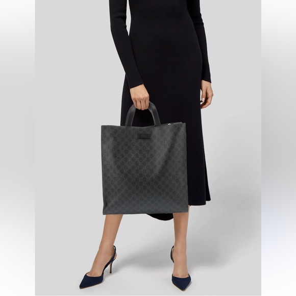 Gucci GG Black Tote Bag Handbag - Picture 1 of 15